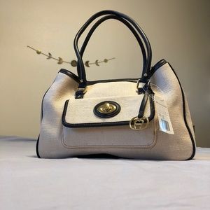 NWT *** Etienne Aigner *** Juliet Collection Navy and Beige Purse